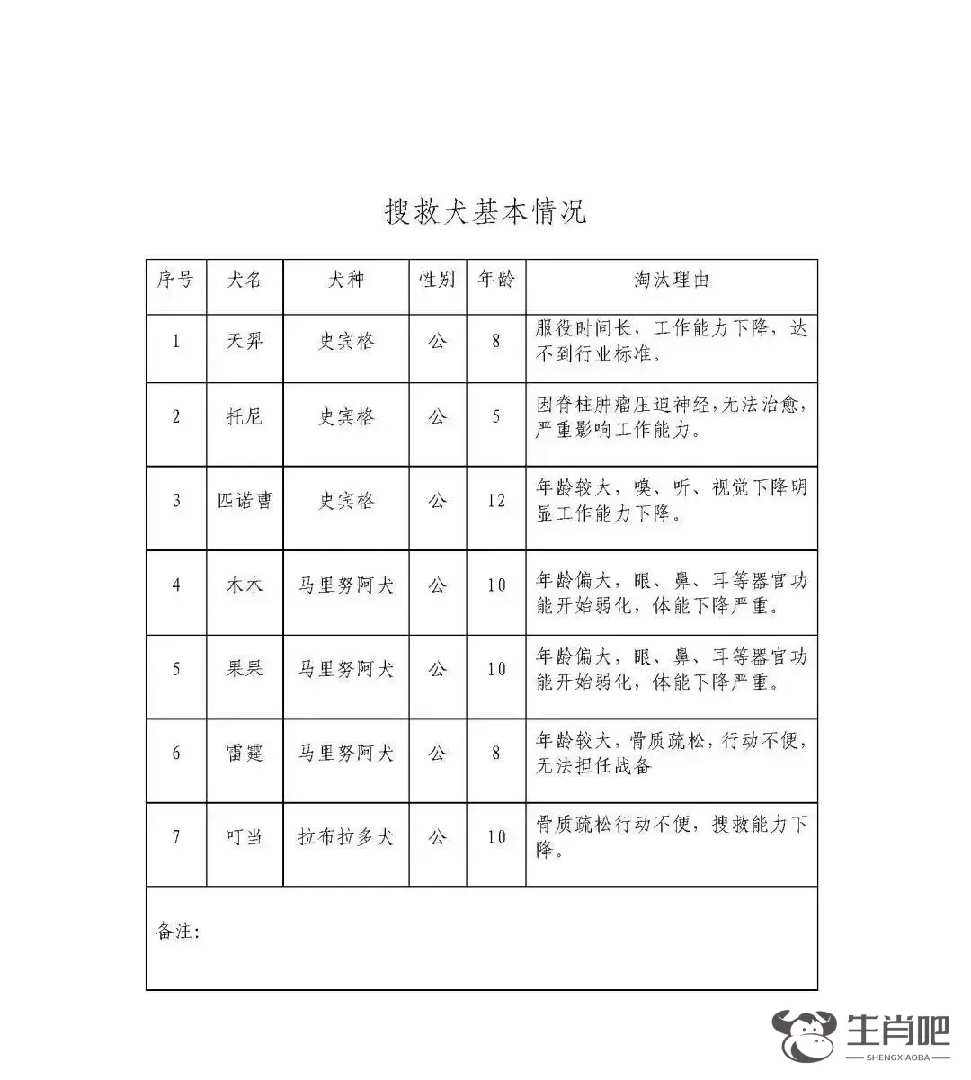 上海消防发布7只搜救犬领养公告插图