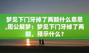 梦到门牙周公解梦 梦到舌头和上门牙没了缩略图