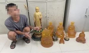 海南澄迈一寺庙十尊佛像被盗，嫌疑人再次行窃时被警方抓获缩略图