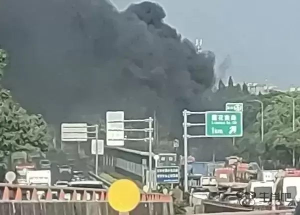 上海外环一货车突然起火，浓烟滚滚！多部门到场处置，主线道路一度无法通行插图