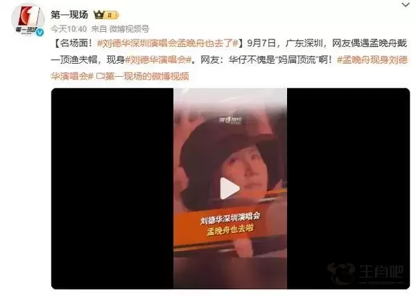 孟晚舟现身刘德华深圳演唱会，大屏拍到时还比心插图