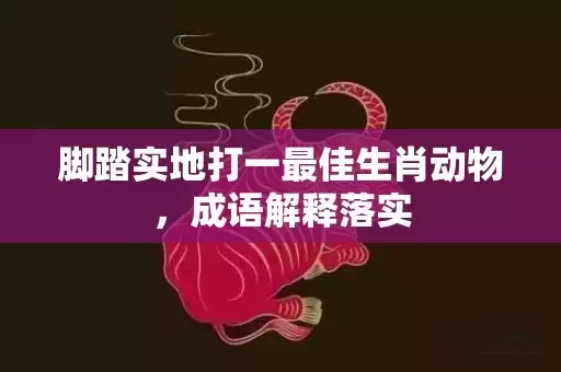 脚踏实地打一最佳生肖动物，成语解释落实插图