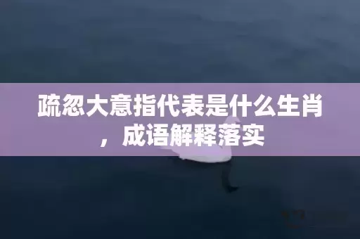 疏忽大意指代表是什么生肖，成语解释落实插图