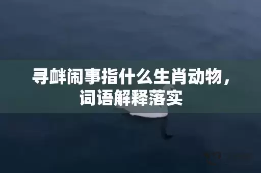 寻衅闹事指什么生肖动物，词语解释落实插图