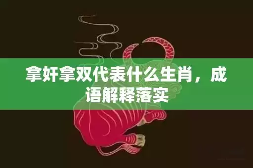 拿奸拿双代表什么生肖，成语解释落实插图