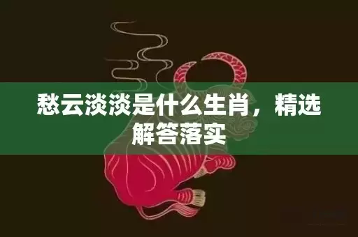 愁云淡淡是什么生肖，精选解答落实插图