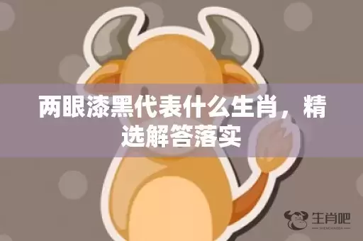 两眼漆黑代表什么生肖，精选解答落实插图