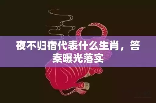 夜不归宿代表什么生肖，答案曝光落实插图