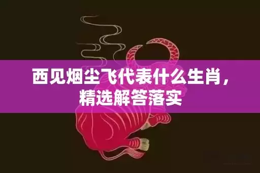 西见烟尘飞代表什么生肖，精选解答落实插图