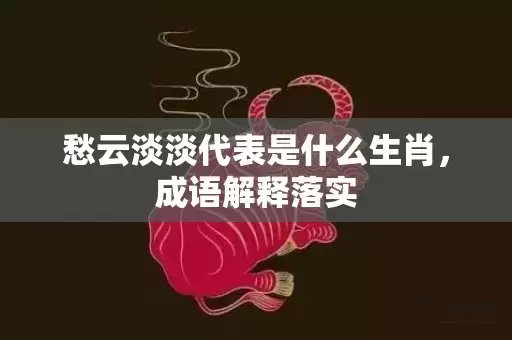 愁云淡淡代表是什么生肖，成语解释落实插图