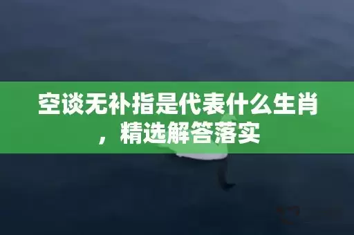 空谈无补指是代表什么生肖，精选解答落实插图