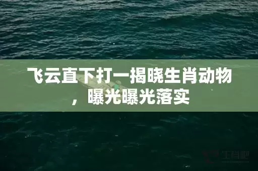 飞云直下打一揭晓生肖动物，曝光曝光落实插图