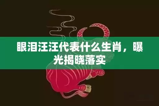 眼泪汪汪代表什么生肖，曝光揭晓落实插图