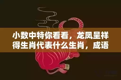 小数中特你看看，龙凤呈祥得生肖代表什么生肖，成语落实解释插图